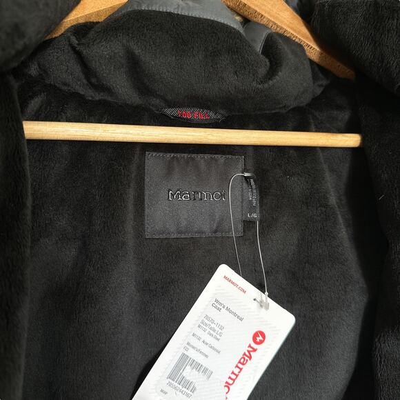 Marmot NEW Montreal 700 Fill Down Puffer Coat Parka Jacket Dark Steel Grey Large - Picture 11 of 14